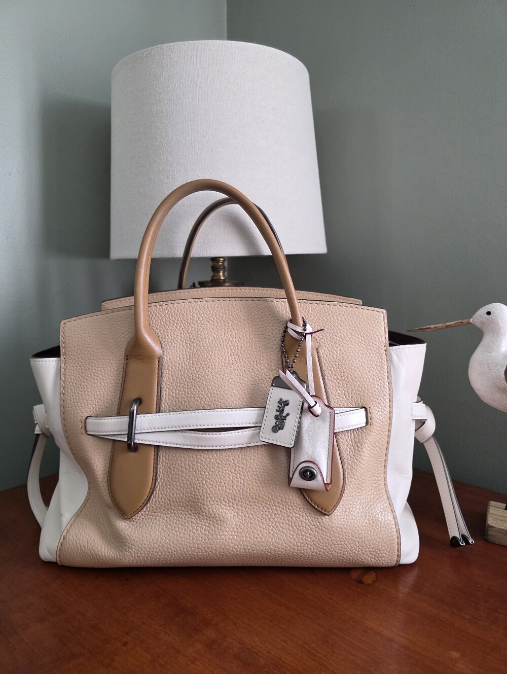 Coach 68005 1941 Shadow Carryall Beechwood Colorblock Leather Bag